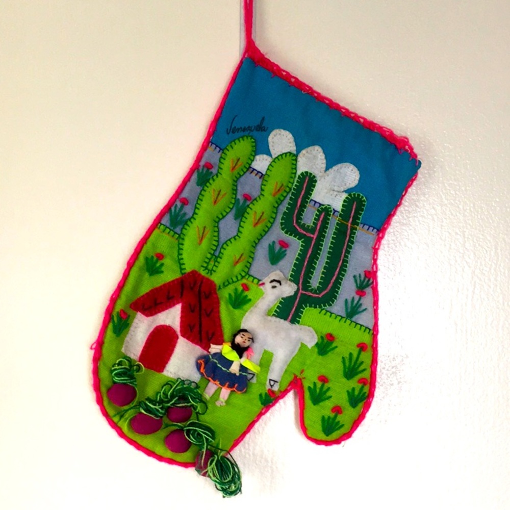 Textile Art Oven Glove